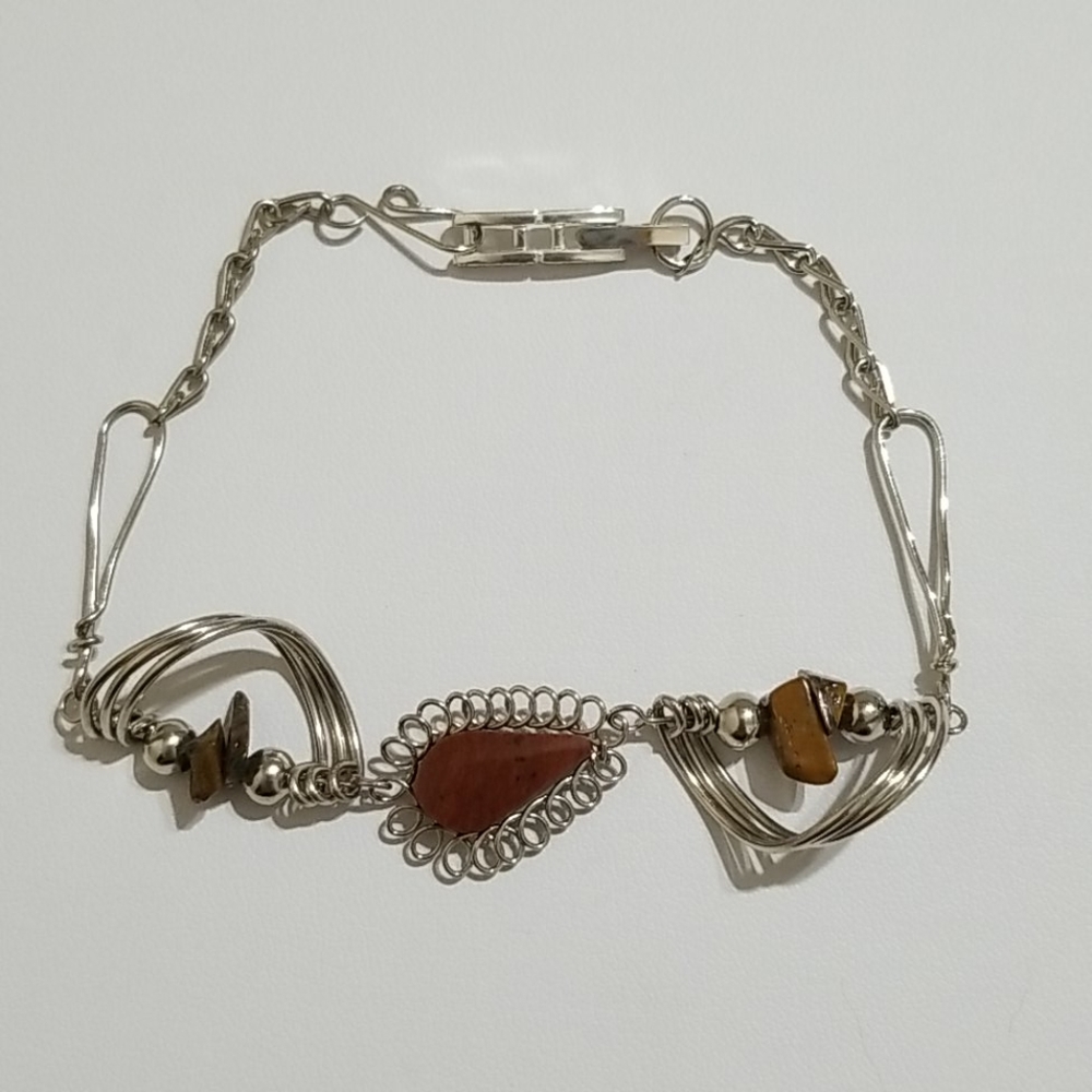 Silvertone Wire Bracelet